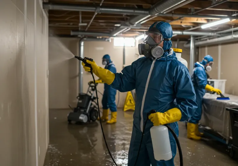 Basement Sanitization and Antimicrobial Treatment process in Staunton, VA